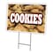 Signmission Cookies Yard Sign & Stake outdoor plastic coroplast window, C-1216 Cookies C-1216 Cookies - alternate 1